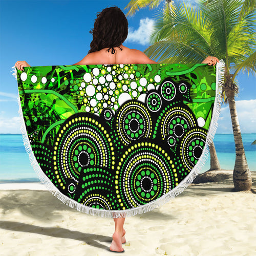 Sydney Thunder Beach Blanket Graffiti Urban Aboriginal Dot Abstract Design