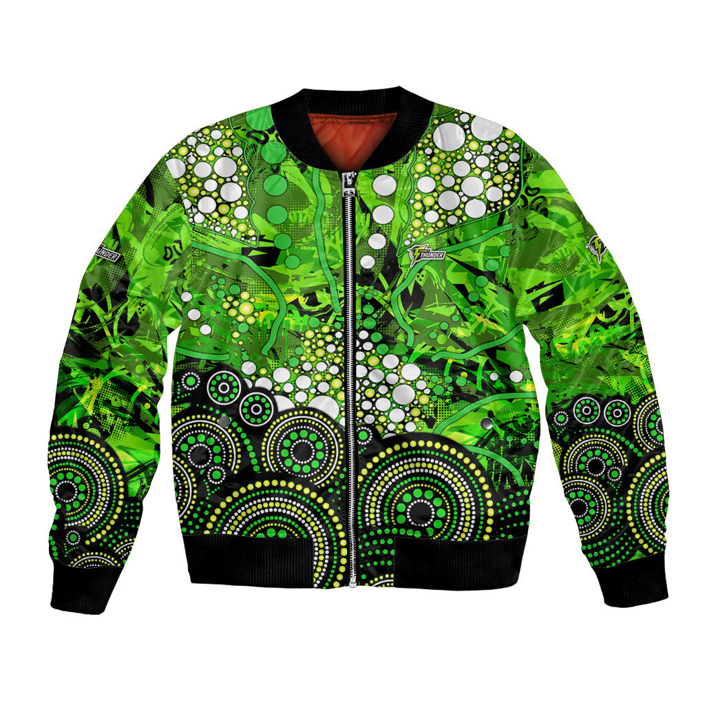 Sydney Thunder Bomber Jacket Graffiti Urban Aboriginal Dot Abstract Design