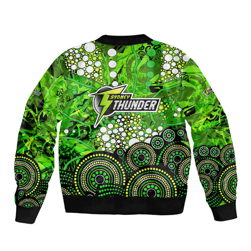 Sydney Thunder Bomber Jacket Graffiti Urban Aboriginal Dot Abstract Design
