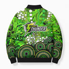 Sydney Thunder Bomber Puffer Jacket Graffiti Urban Aboriginal Dot Abstract Design