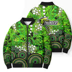 Sydney Thunder Bomber Puffer Jacket Graffiti Urban Aboriginal Dot Abstract Design