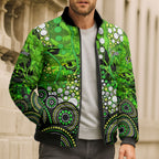Sydney Thunder Bomber Puffer Jacket Graffiti Urban Aboriginal Dot Abstract Design