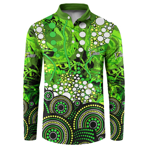 Sydney Thunder Button Sweatshirt Graffiti Urban Aboriginal Dot Abstract Design