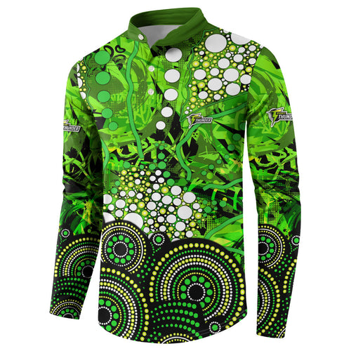 Sydney Thunder Button Sweatshirt Graffiti Urban Aboriginal Dot Abstract Design