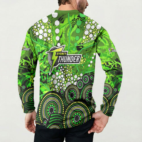 Sydney Thunder Button Sweatshirt Graffiti Urban Aboriginal Dot Abstract Design