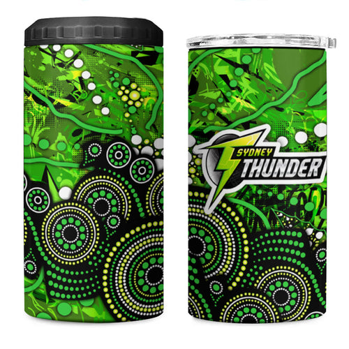 Sydney Thunder 4 in 1 Can Cooler Tumbler Graffiti Urban Aboriginal Dot Abstract Design
