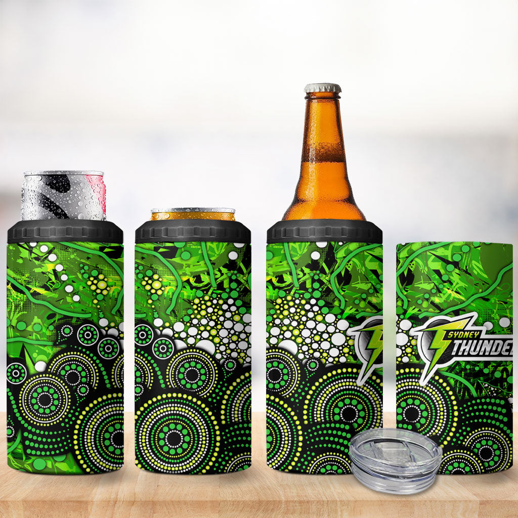 Sydney Thunder 4 in 1 Can Cooler Tumbler Graffiti Urban Aboriginal Dot Abstract Design