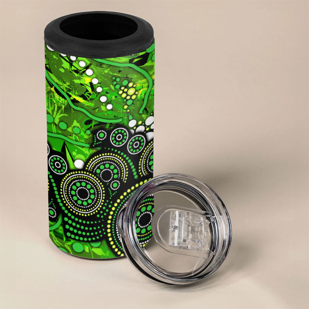 Sydney Thunder 4 in 1 Can Cooler Tumbler Graffiti Urban Aboriginal Dot Abstract Design