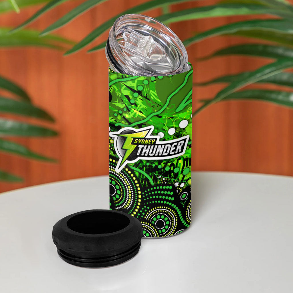 Sydney Thunder 4 in 1 Can Cooler Tumbler Graffiti Urban Aboriginal Dot Abstract Design