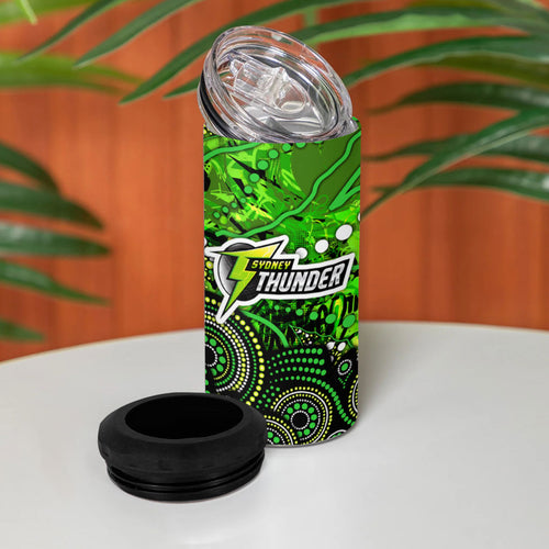 Sydney Thunder 4 in 1 Can Cooler Tumbler Graffiti Urban Aboriginal Dot Abstract Design