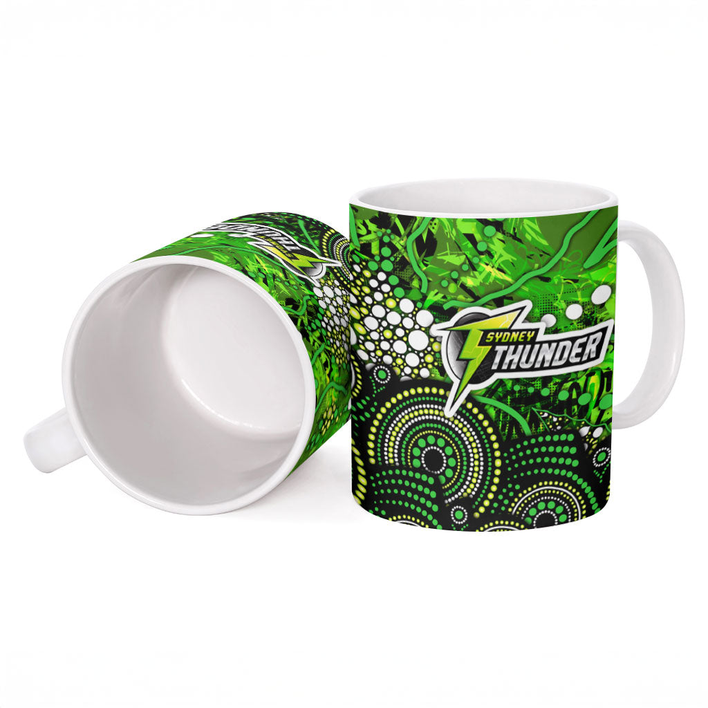 Sydney Thunder Ceramic Mug Graffiti Urban Aboriginal Dot Abstract Design