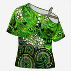 Sydney Thunder Cross Shoulder Shirt Graffiti Urban Aboriginal Dot Abstract Design