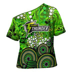 Sydney Thunder Cross Shoulder Shirt Graffiti Urban Aboriginal Dot Abstract Design