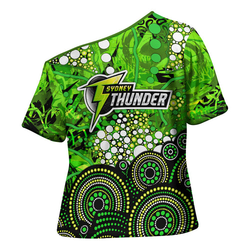 Sydney Thunder Cross Shoulder Shirt Graffiti Urban Aboriginal Dot Abstract Design