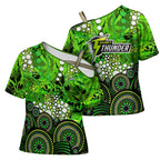 Sydney Thunder Cross Shoulder Shirt Graffiti Urban Aboriginal Dot Abstract Design