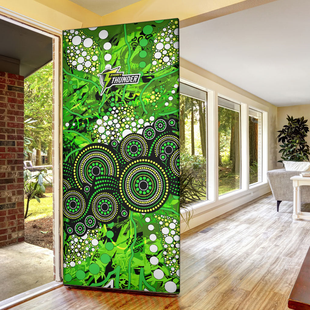 Sydney Thunder Door Cover Graffiti Urban Aboriginal Dot Abstract Design