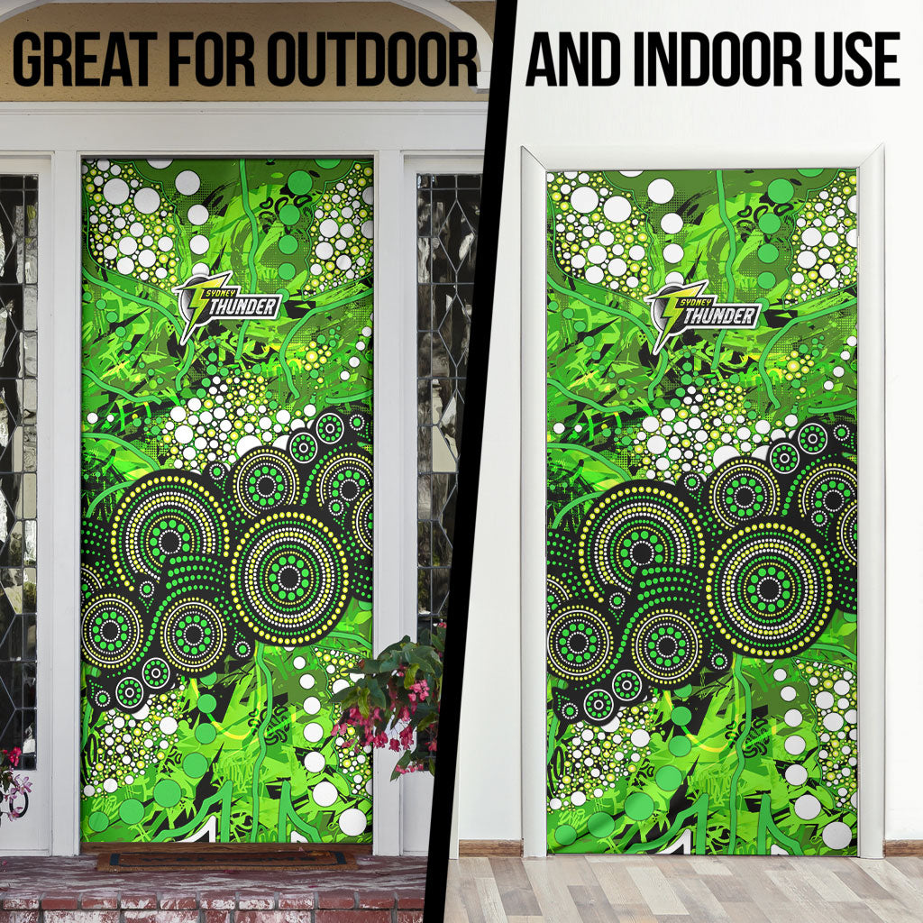 Sydney Thunder Door Cover Graffiti Urban Aboriginal Dot Abstract Design