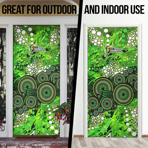 Sydney Thunder Door Cover Graffiti Urban Aboriginal Dot Abstract Design