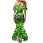 Sydney Thunder Family Matching Mermaid Dress and Hawaiian Shirt Graffiti Urban Aboriginal Dot Abstract Design