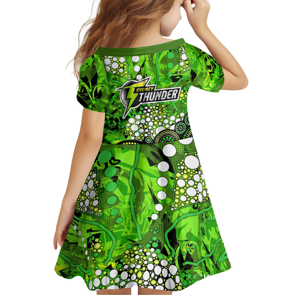 Sydney Thunder Family Matching Off The Shoulder Long Sleeve Dress and Hawaiian Shirt Graffiti Urban Aboriginal Dot Abstract Design