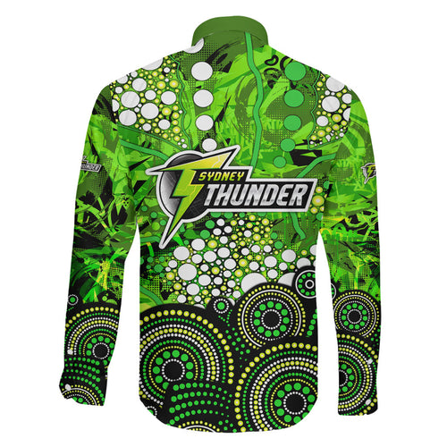 Sydney Thunder Family Matching Off Shoulder Short Dress and Hawaiian Shirt Graffiti Urban Aboriginal Dot Abstract Design