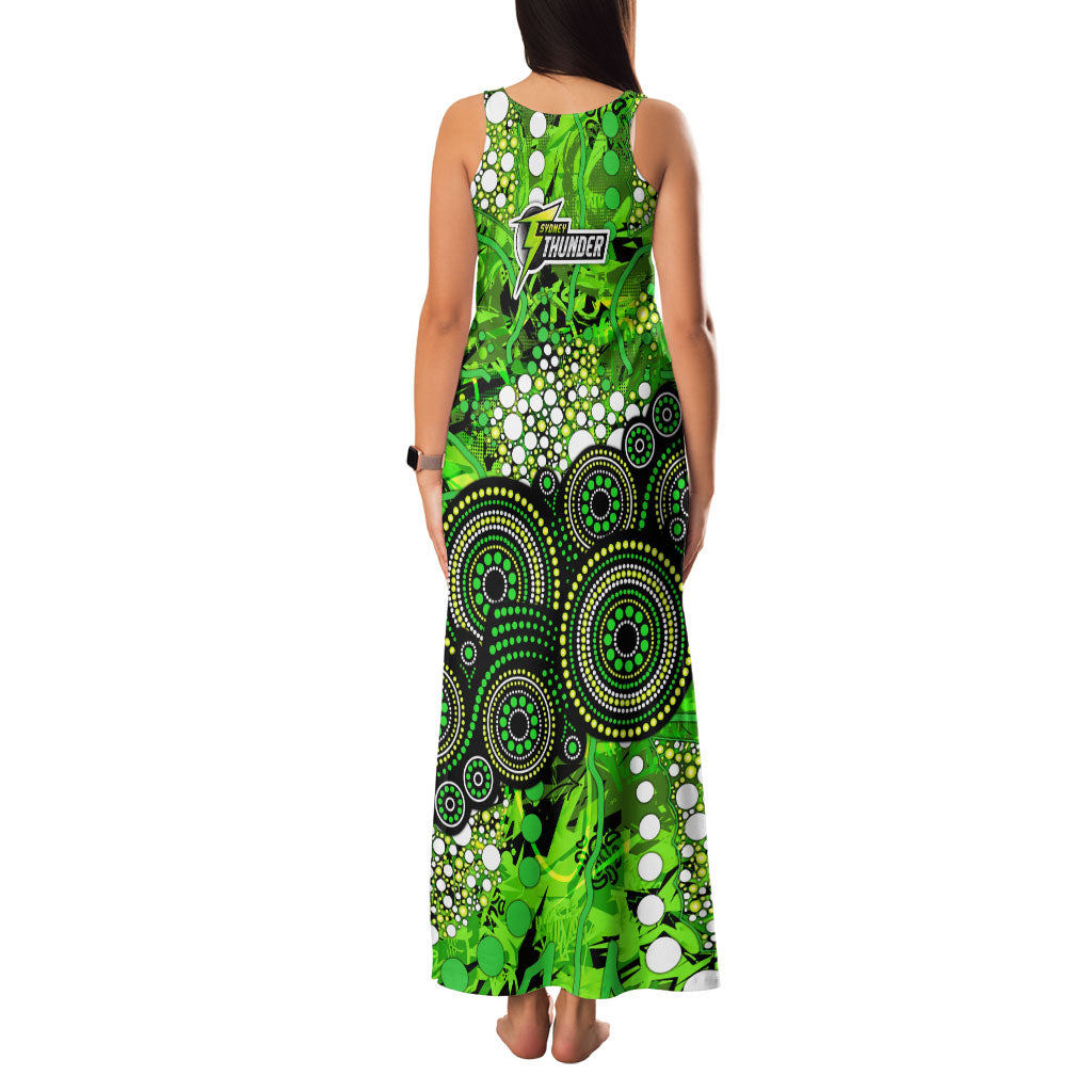 Sydney Thunder Family Matching Tank Maxi Dress and Hawaiian Shirt Graffiti Urban Aboriginal Dot Abstract Design
