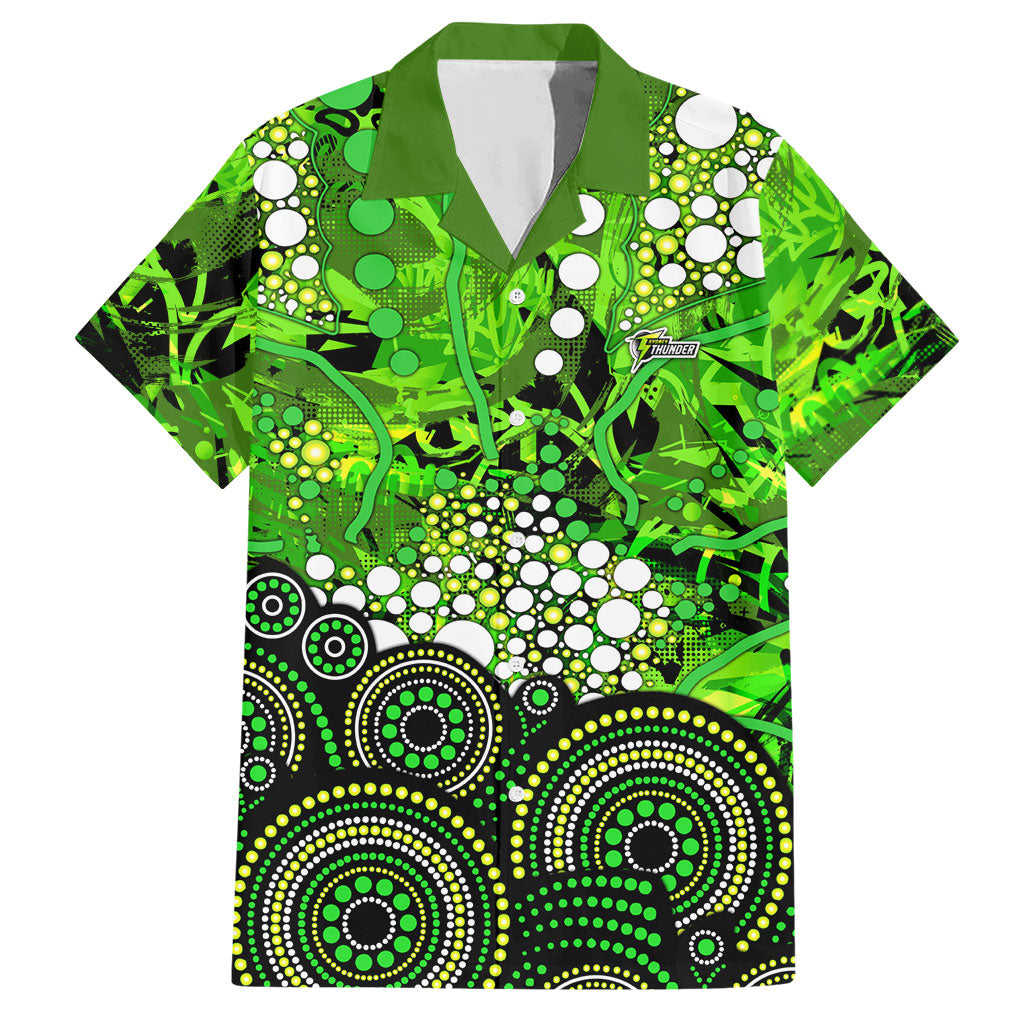 Sydney Thunder Hawaiian Shirt Graffiti Urban Aboriginal Dot Abstract Design