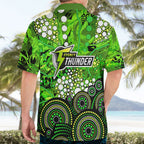 Sydney Thunder Hawaiian Shirt Graffiti Urban Aboriginal Dot Abstract Design