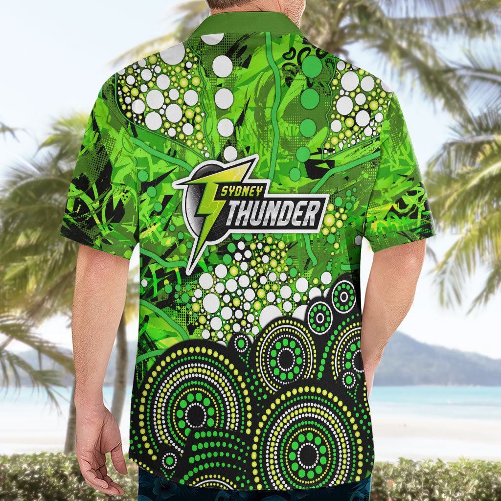 Sydney Thunder Hawaiian Shirt Graffiti Urban Aboriginal Dot Abstract Design