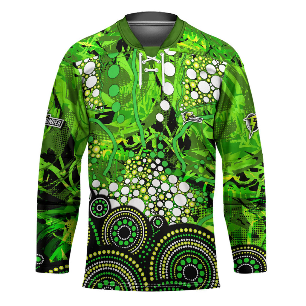 Sydney Thunder Hockey Jersey Graffiti Urban Aboriginal Dot Abstract Design
