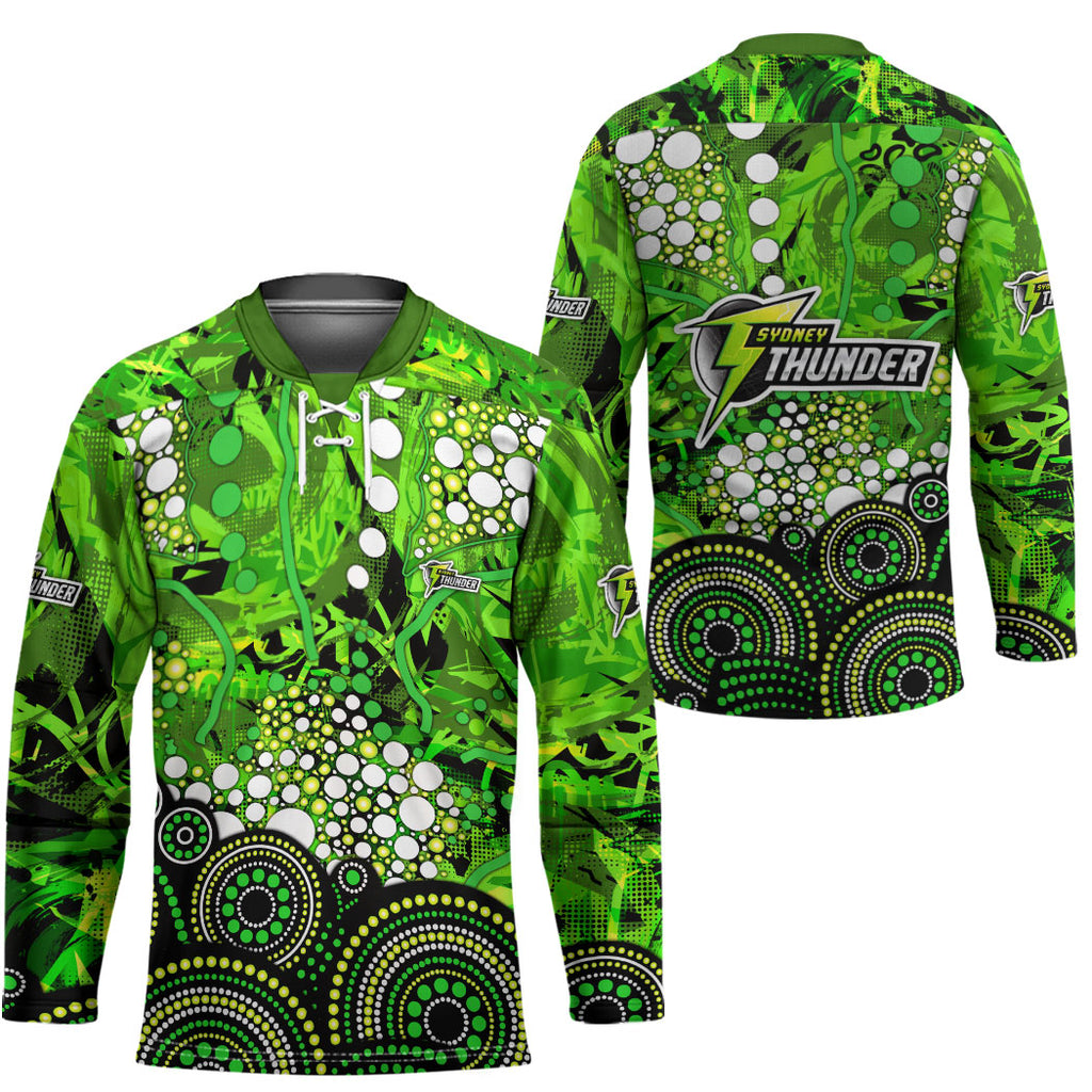 Sydney Thunder Hockey Jersey Graffiti Urban Aboriginal Dot Abstract Design