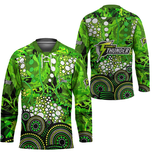 Sydney Thunder Hockey Jersey Graffiti Urban Aboriginal Dot Abstract Design