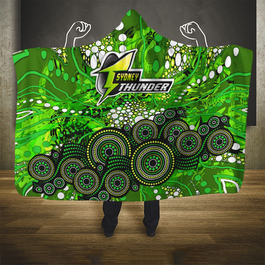 Sydney Thunder Hooded Blanket Graffiti Urban Aboriginal Dot Abstract Design