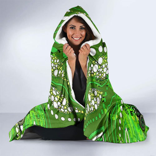 Sydney Thunder Hooded Blanket Graffiti Urban Aboriginal Dot Abstract Design