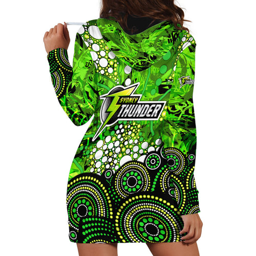 Sydney Thunder Hoodie Dress Graffiti Urban Aboriginal Dot Abstract Design