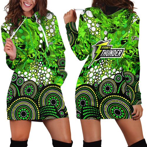 Sydney Thunder Hoodie Dress Graffiti Urban Aboriginal Dot Abstract Design