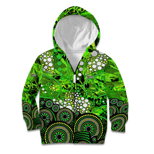 Sydney Thunder Kid Hoodie Graffiti Urban Aboriginal Dot Abstract Design