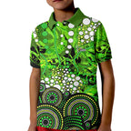 Sydney Thunder Kid Polo Shirt Graffiti Urban Aboriginal Dot Abstract Design