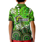Sydney Thunder Kid Polo Shirt Graffiti Urban Aboriginal Dot Abstract Design