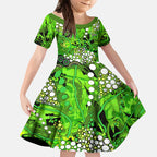 Sydney Thunder Kid Short Sleeve Dress Graffiti Urban Aboriginal Dot Abstract Design