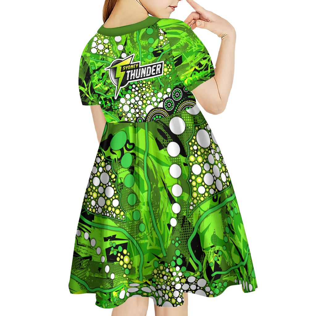 Sydney Thunder Kid Short Sleeve Dress Graffiti Urban Aboriginal Dot Abstract Design
