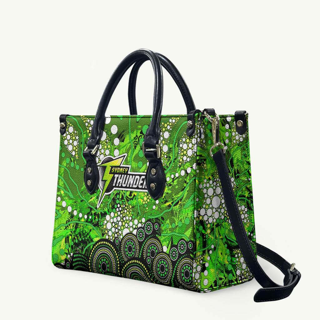 Sydney Thunder Leather Bag Graffiti Urban Aboriginal Dot Abstract Design