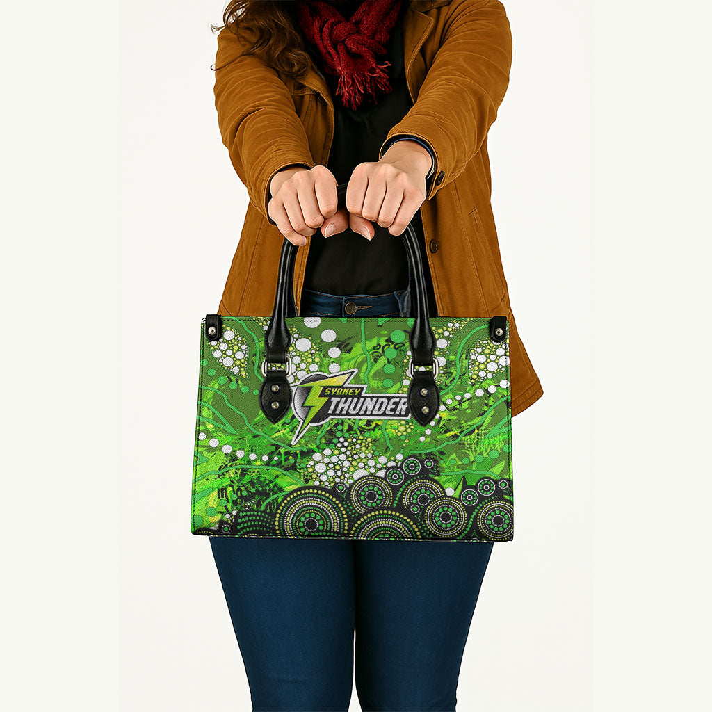 Sydney Thunder Leather Bag Graffiti Urban Aboriginal Dot Abstract Design