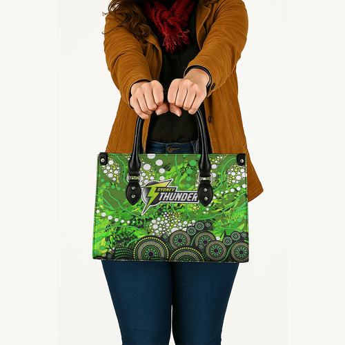 Sydney Thunder Leather Bag Graffiti Urban Aboriginal Dot Abstract Design