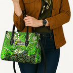 Sydney Thunder Leather Bag Graffiti Urban Aboriginal Dot Abstract Design