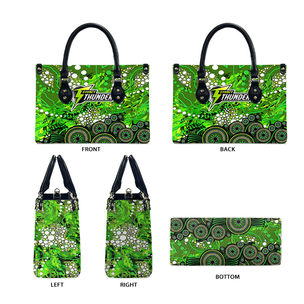 Sydney Thunder Leather Bag Graffiti Urban Aboriginal Dot Abstract Design