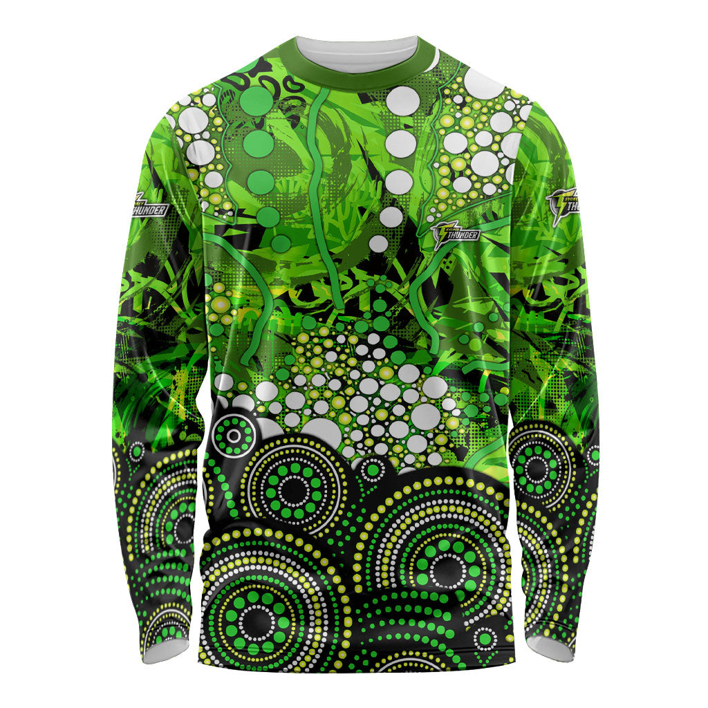 Sydney Thunder Long Sleeve Shirt Graffiti Urban Aboriginal Dot Abstract Design