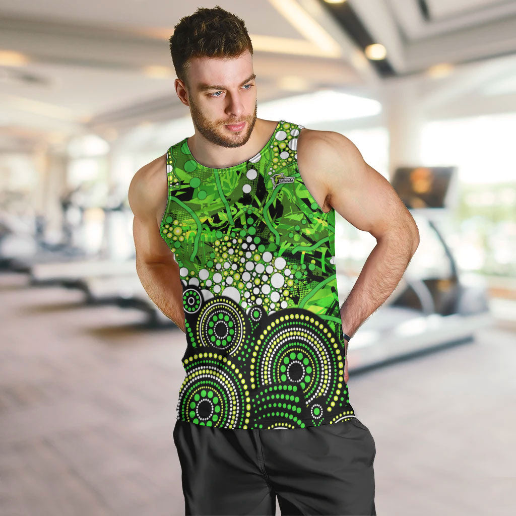 Sydney Thunder Men Tank Top Graffiti Urban Aboriginal Dot Abstract Design