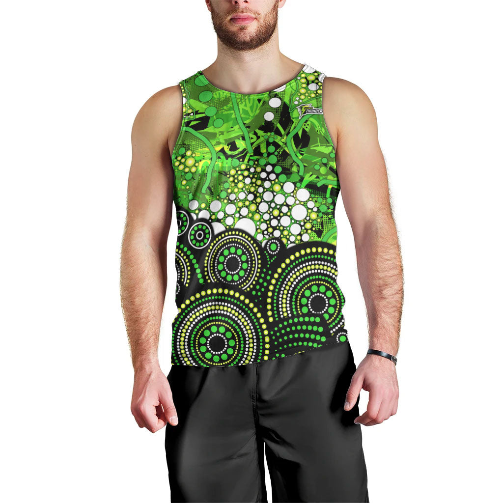 Sydney Thunder Men Tank Top Graffiti Urban Aboriginal Dot Abstract Design
