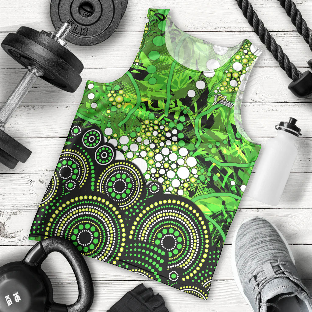 Sydney Thunder Men Tank Top Graffiti Urban Aboriginal Dot Abstract Design